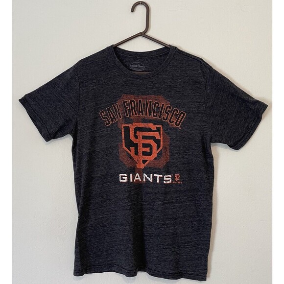 Majestic MLB San Francisco Giants Shirt 2XL Mens Plus Gray Orange Heather Grey - Picture 1 of 5